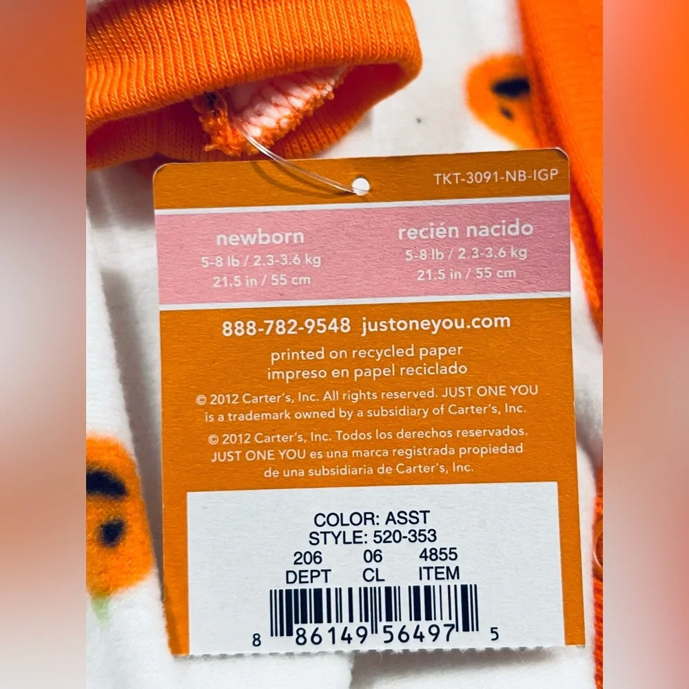 NWT Carter’s Newborn Halloween Onesie & 2pc Outfit